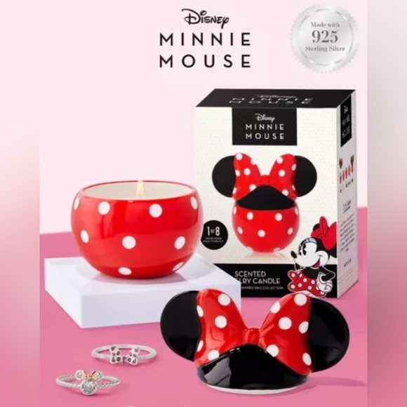 RARE Set Mickey and Minnie Mouse Charmed Aroma Candles with Size 8 Ring - Picture 6 of 8